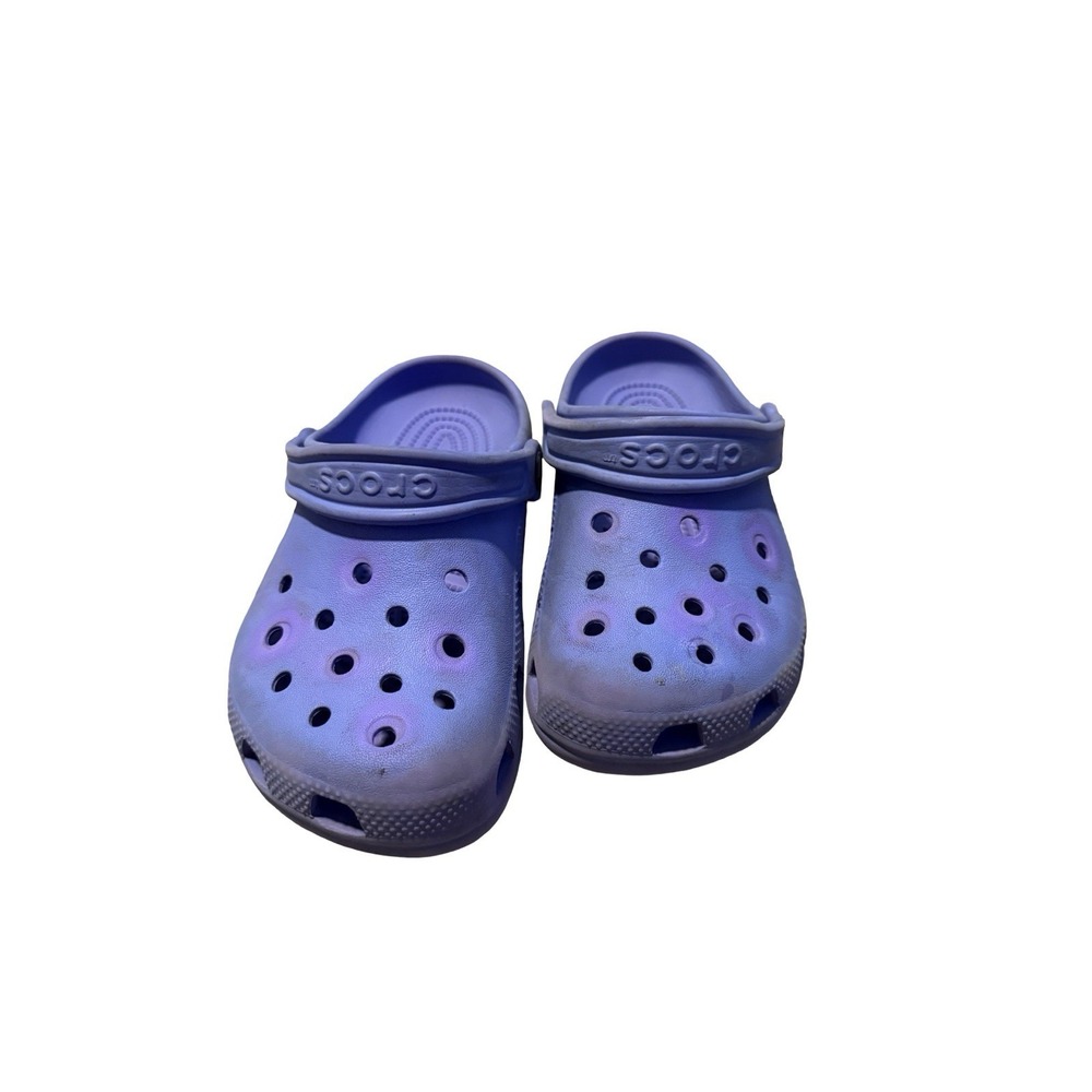 Crocs Kids' Classic Clog Sandals Slip On Shoes Purple Size J1